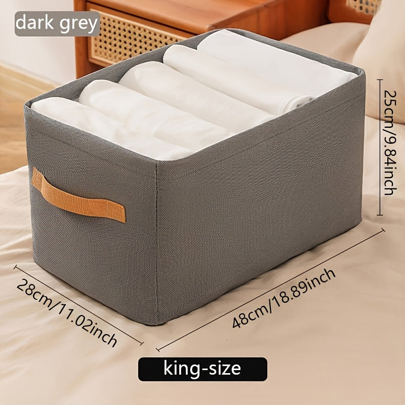 Clothes Storage Box with Handles Lightweight Wardrobe Organizer