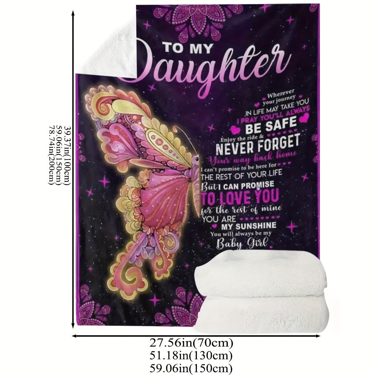 Kids Girls Flannel Blanket Soft Warm Cozy Snuggle Throw for Bed Sofa Travel