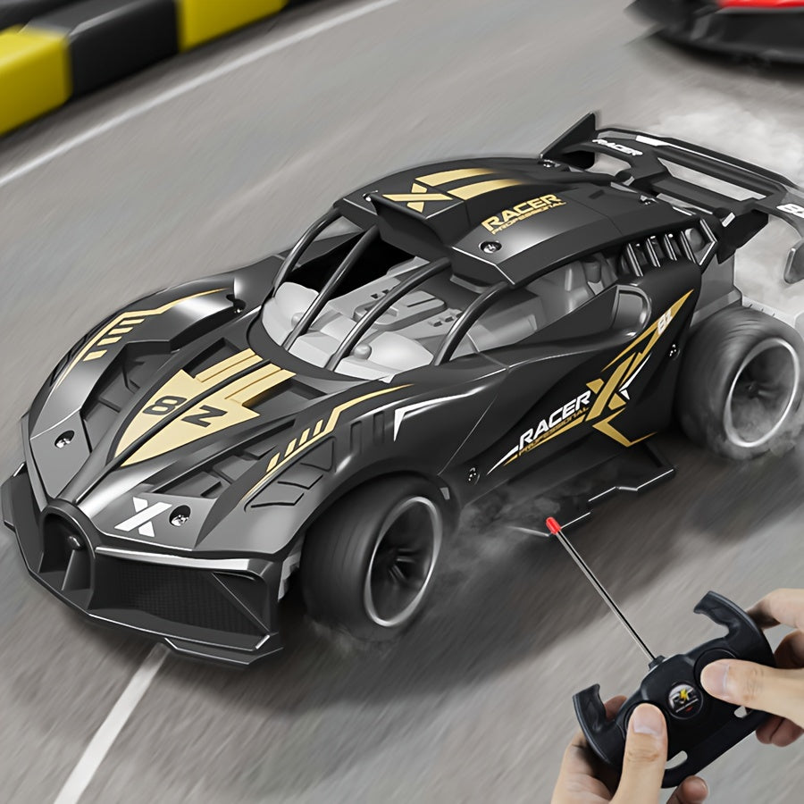 Coche de control remoto para niños, modelo de juguete todoterreno, con batería, en rojo, negro y azul