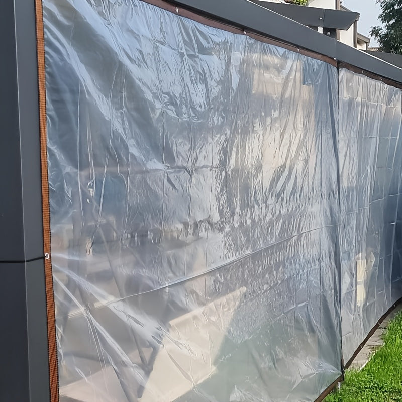 Transparent Balcony Awning Set with Mounting Holes and UV Protection for Carports and Terraces