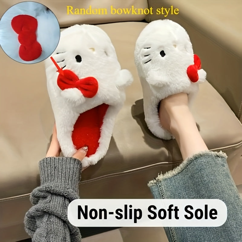Kids Plush Slippers Non-Slip Flannel Warm House Shoes