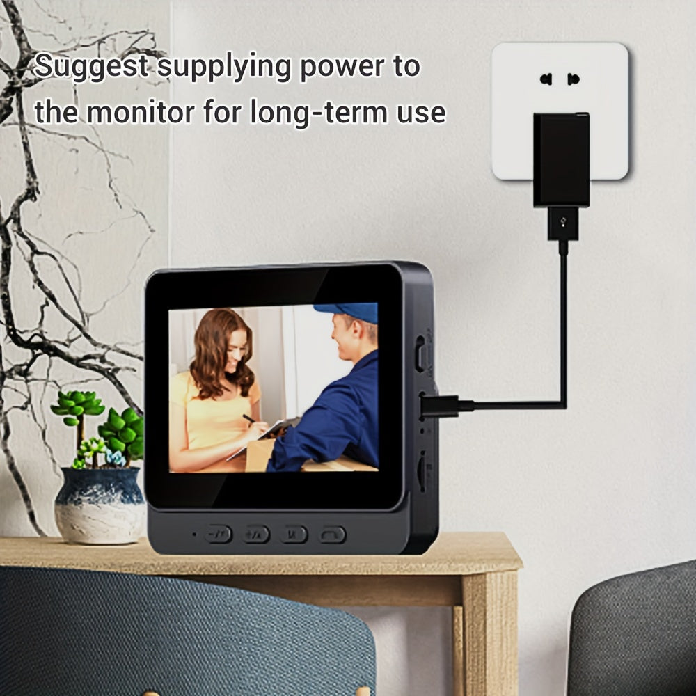 Outdoor Wireless Security Intercom with Display Camera and IP66 Water Resistance