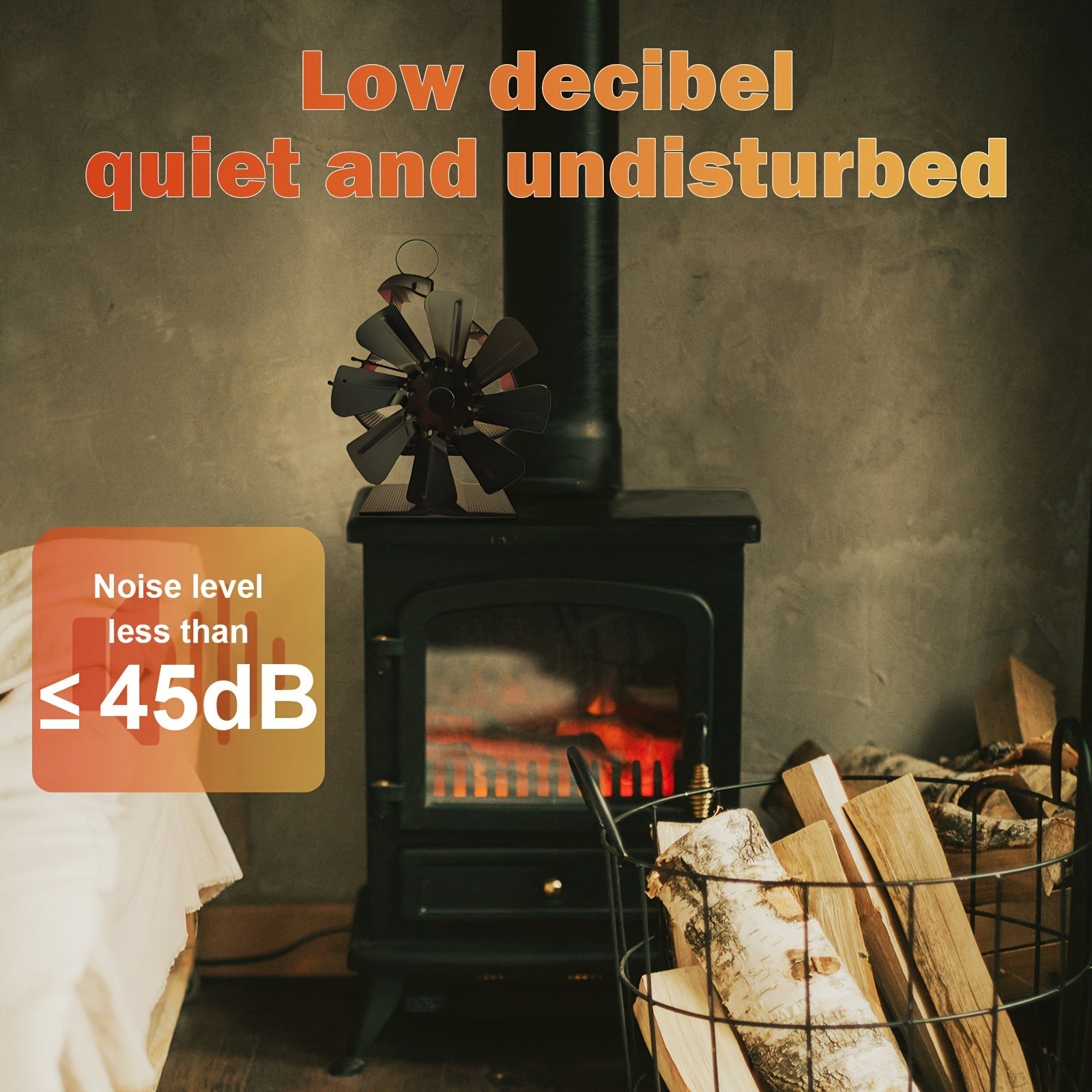 Alüminium Kamin Fanati, Kema Dizayni bilan, 8 Pichoq, 200 CFM, Yuqori Tezlik