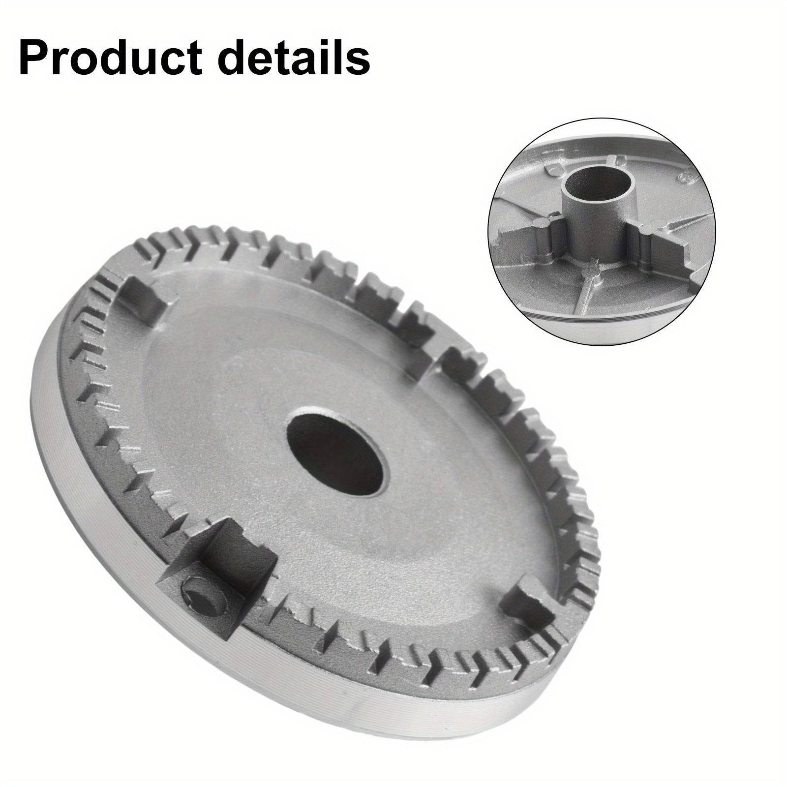 10-Piece Cast Iron Gas Burner Heads Set for Kitchen Stove Tops Universal Battery-Free