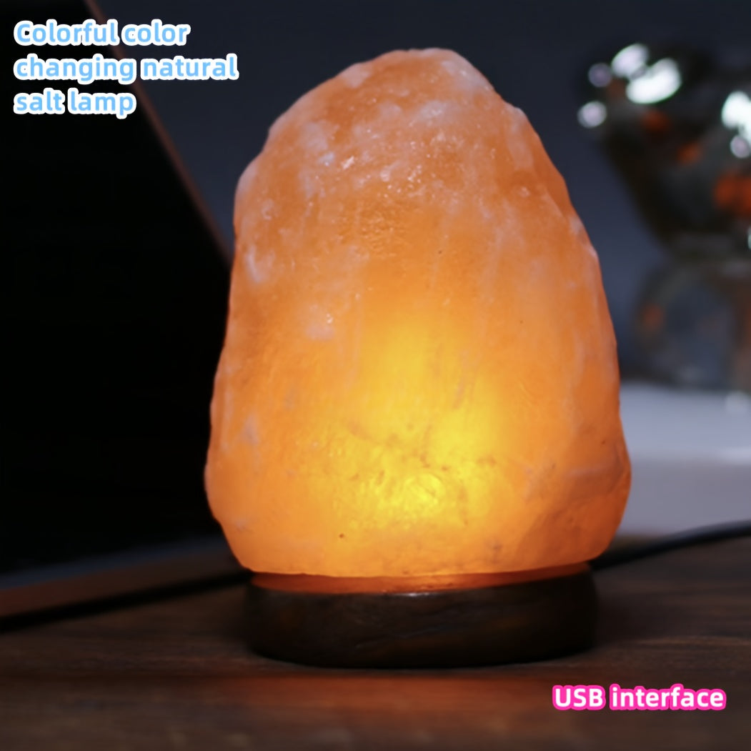 Colorful Mineral Salt Lamp Night Light for Bedroom Decor and Gift