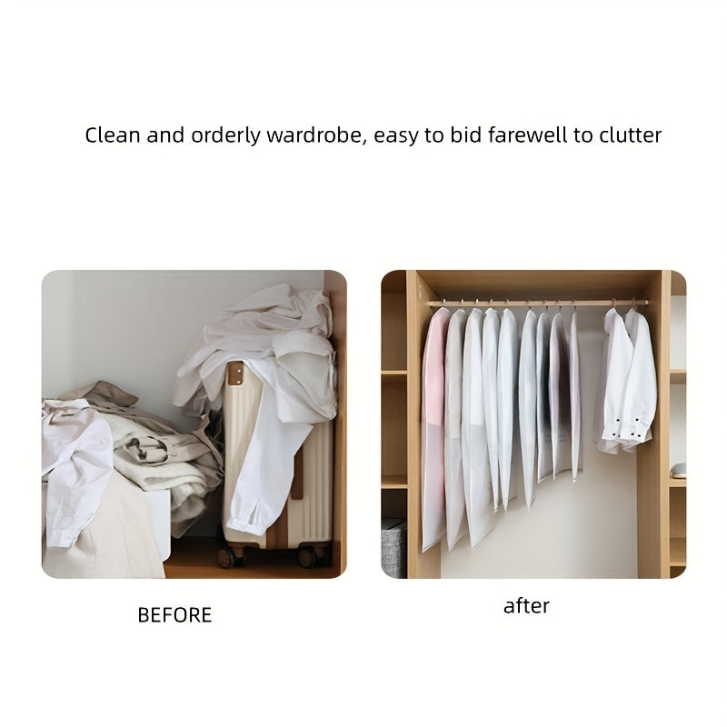 Juego de 5 fundas transparentes protectoras contra polvo para armario y dormitorio