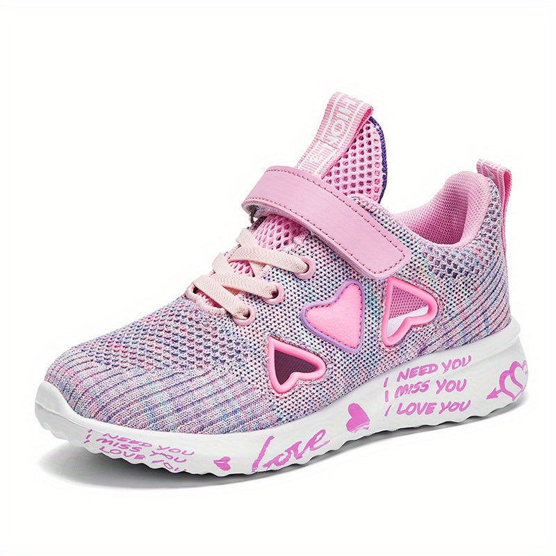 Girls' Knitted Casual Shoes for Spring and Summer with Shock-Resistant Features