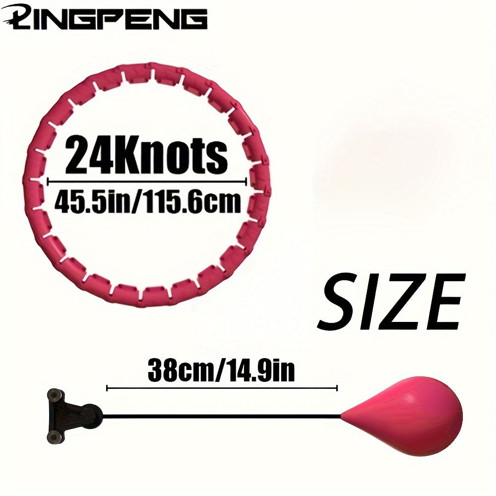 Círculo de fitness ponderado ajustable para pérdida de peso y entrenamiento de fuerza Black ABS