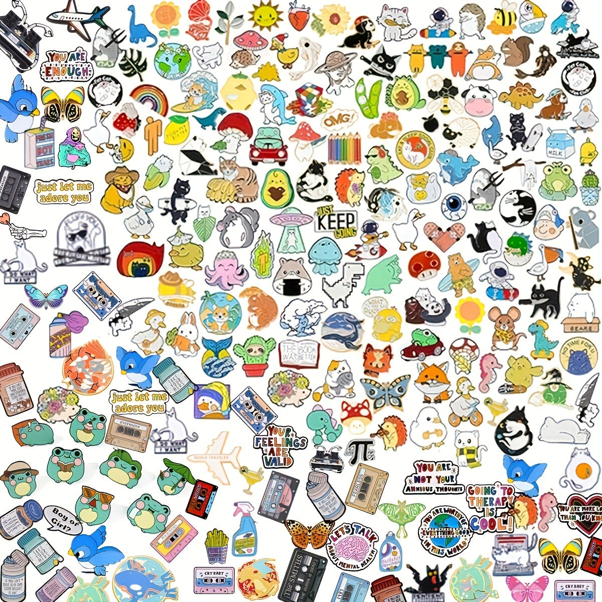 Set of 20 Cute Cartoon and Anime Enamel Pins for Backpacks Hats Jackets Gift for Women