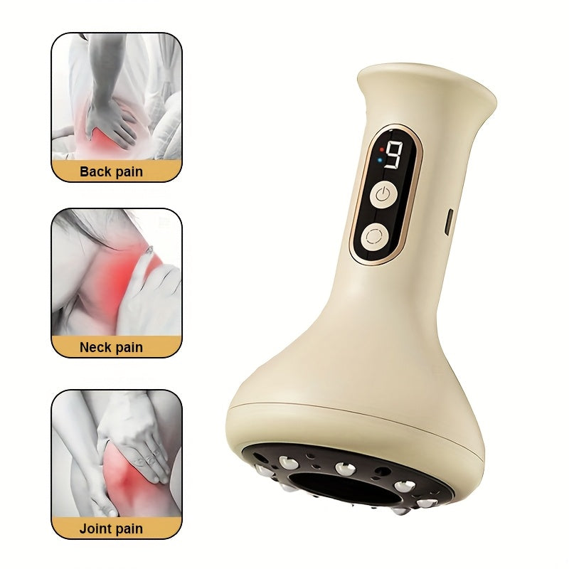 USB Rechargeable Electric Vacuum Cup Massager for Back Neck Arms Heating