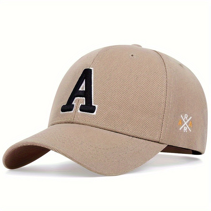 Men's Baseball Cap with A Letter Embroidery Lightweight Sun Protection Casual Outdoor Cap for Spring and Autumn Travel