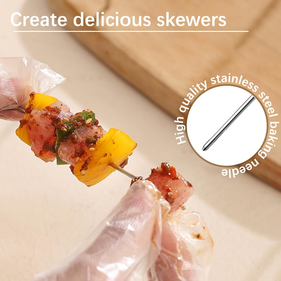 Bayramlar va yig'ilishlar uchun ovqat pishirish uchun skewerlar bilan zanglamaydigan po'latdan yasalgan gril to'plami