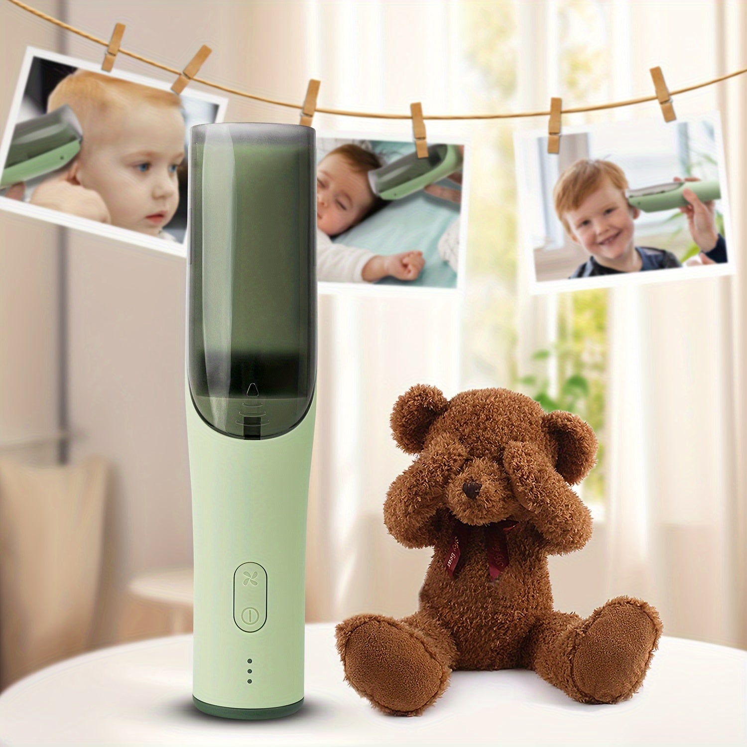 Kids Hair Clipper Set for Toddlers and Children Wireless Rechargeable Quiet Trimmer with Guide Combs