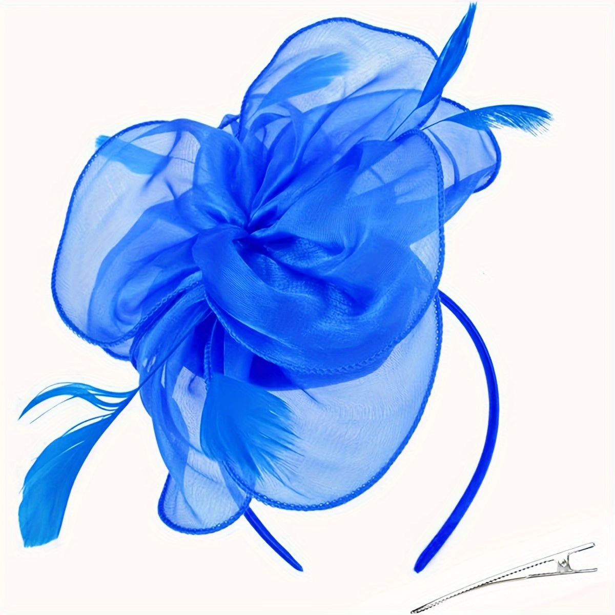 Sombrero fascinator de estilo 1950 para mujer, flor sin plumas, diadema para el cabello, fiesta de té, boda