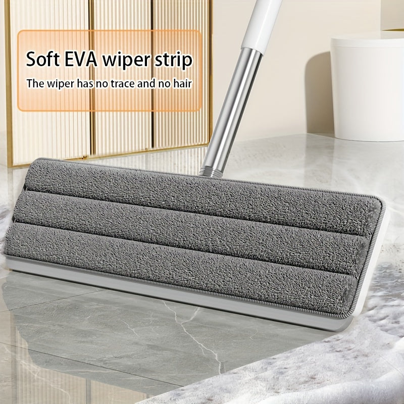 O'z qo'llaringizni po'latdan yasalgan mikroto'qima padiga ega bo'lgan o'z-o'zini yuvuvchi va qurituvchi tekis mopa tizimiga olib qo'ying, bu uy va ofis sharoitlarida foydalanish uchun ideal. Ushbu ko'p funksiyali mop yashash xonasi, yotoqxona, hammom va