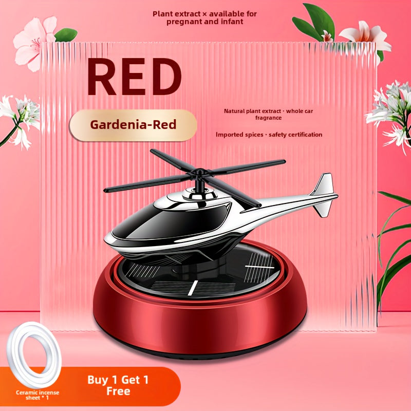 Solar Car Diffuser Air Freshener Aromatherapy Helicopter Decoration Gift