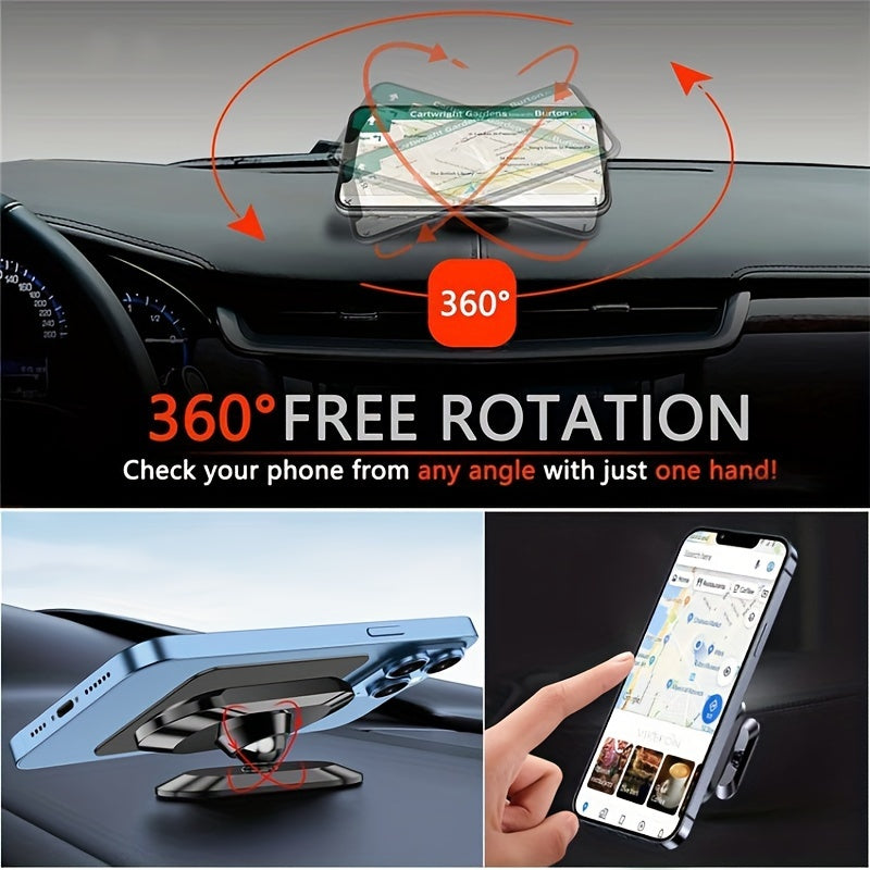 Magnetic Car Phone Holder Black Universal Dashboard Mount for Smartphones