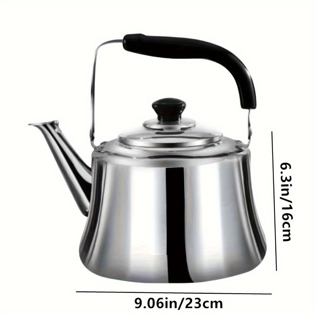 Stainless Steel Whistling Kettle Large Capacity for Gas Stove Induction Outdoor