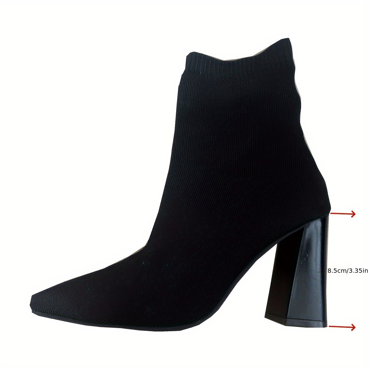 Ayollar uchun elegant to'qilgan ankle botinkalar, bir rangli va uchli to'siq to'pi bilan. O'z ichiga oladi: slip-on cho'ziladigan mato yuqori qismi, gummi taglik va no'vli mato ichki qismi. Har mavsum uchun mos.