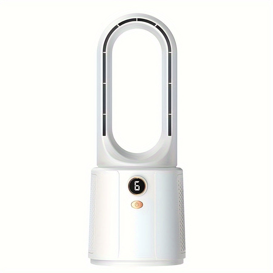 Rechargeable Portable Bladeless Desktop Fan with Mist Humidifier 2200mAh Battery