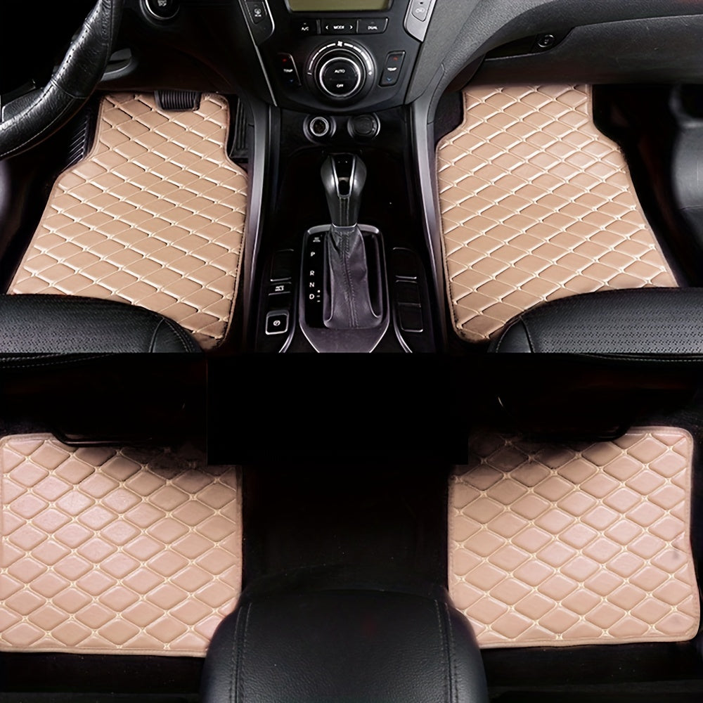 Universal Waterproof Car Floor Mats Set Front and Rear Auto Rugs