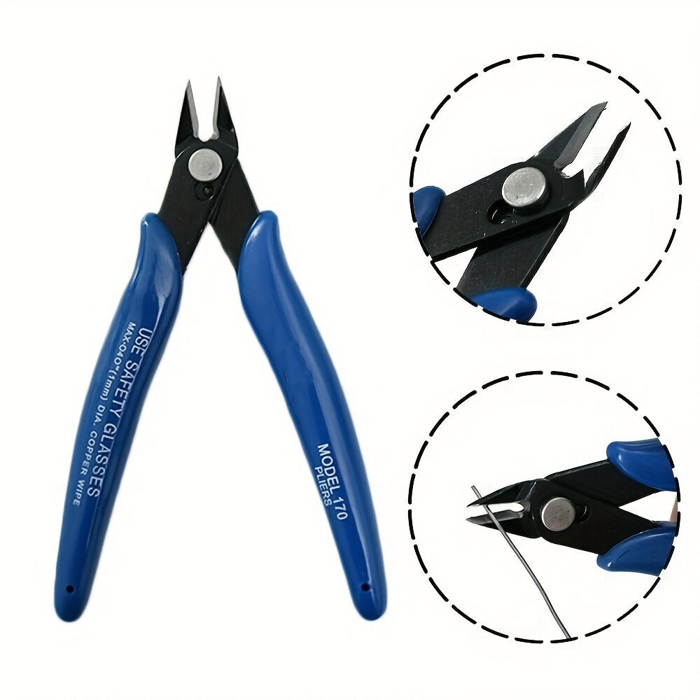 Blue Cast Iron Multi-Functional Pliers for Wire Cutting and Stripping