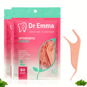 60 dona og'iz tozalash uchun oral flossers uchun braketlar tish tanlovi, nashrli ta'm, spirtli bo'lmagan