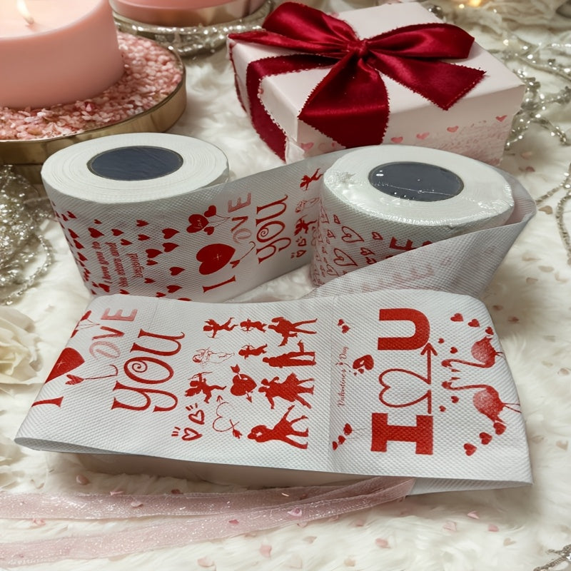Papel de regalo para San Valentín con corazones rojos y tema de amor, rollo de 100 g