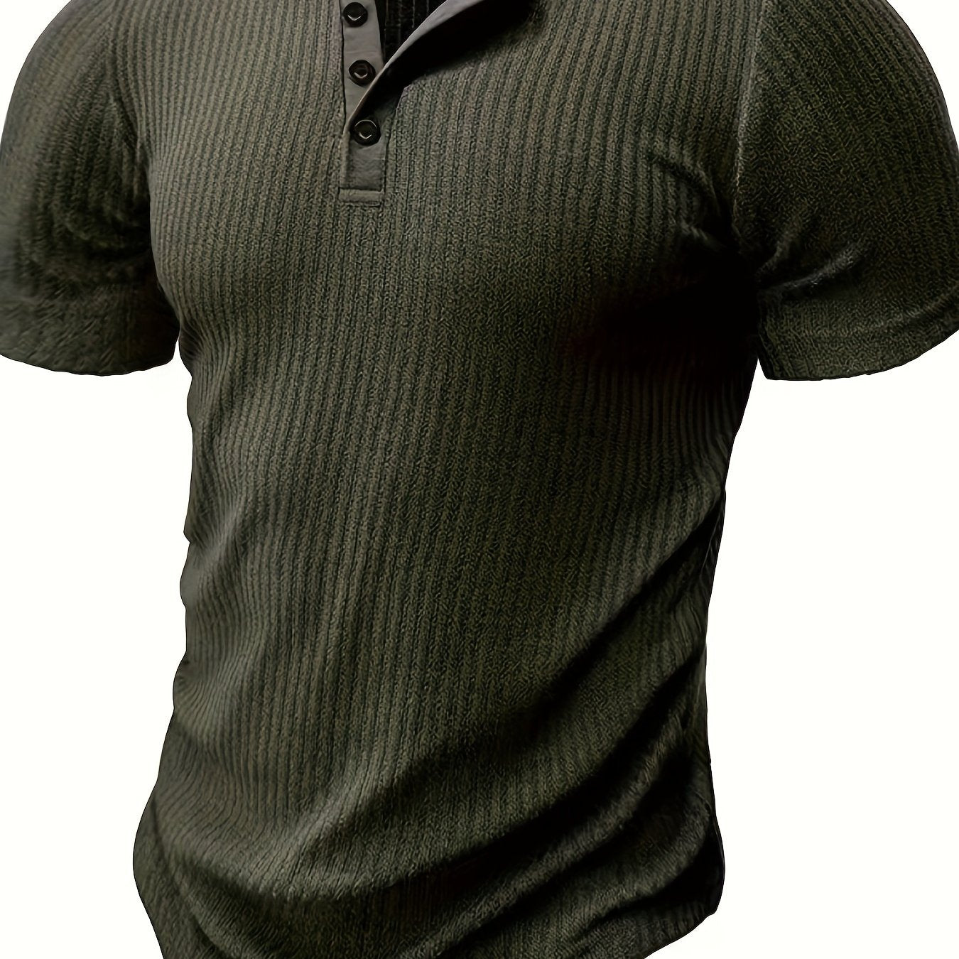 Men's Knit Shirt Short Sleeve Stripe Pattern Summer Casual Comfortable