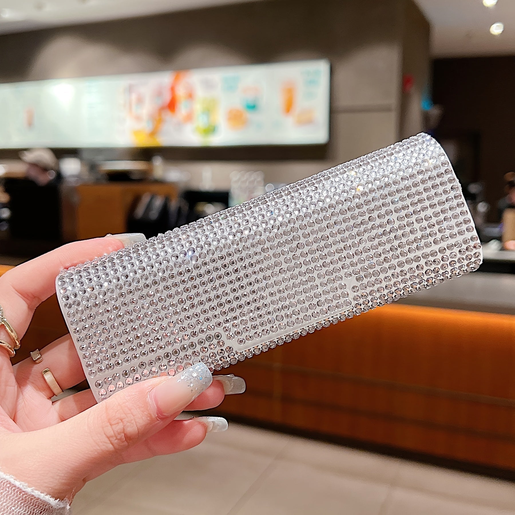 Shiny Rhinestone Eyeglass Case and Jewelry Box Plastic Storage for Women