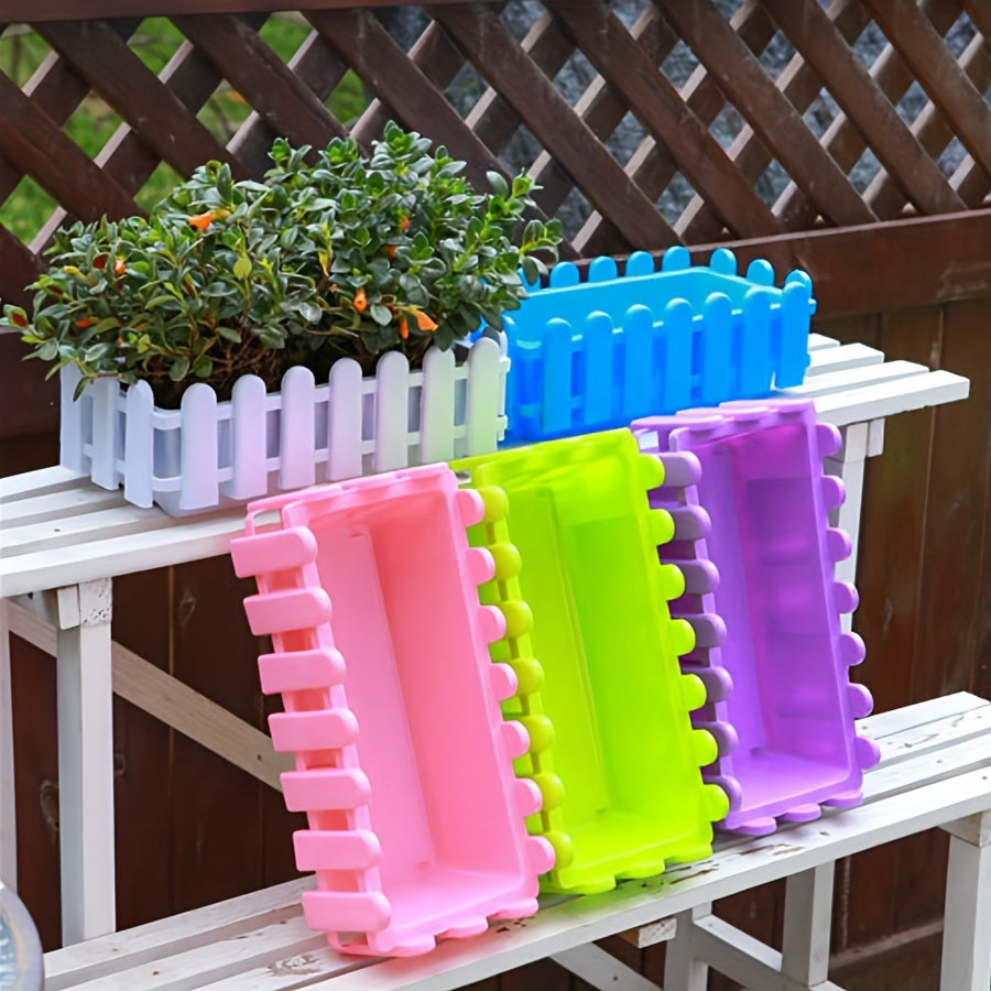 Large Rectangular Plastic Garden Planter for Vegetables and Flowers Balcony Home Garden