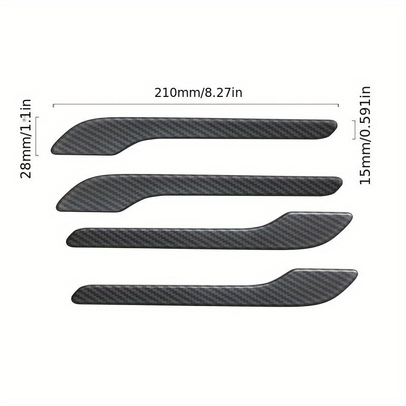 Car Door Handle Protection Film Carbon Fiber for Tesla Model 3 Y Scratch Resistant 4pcs