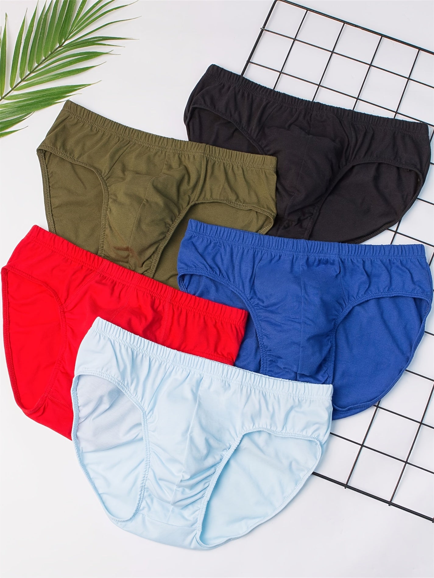 Men's Cotton Boxer Briefs 10 Pack Solid Color Breathable Mid-Rise Comfort Fit