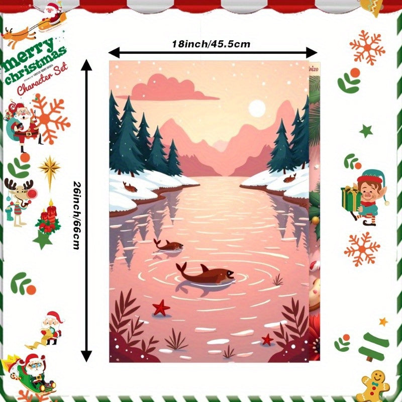 2 Pieces Kitchen Tea Towels 18x26 Inches Christmas Snowflake Winter Decor