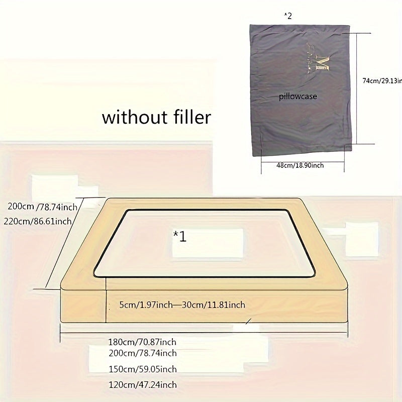 Set of 3 Breathable Cotton Bedding Set with Fitted Sheet and Pillowcases in Blue and Pink