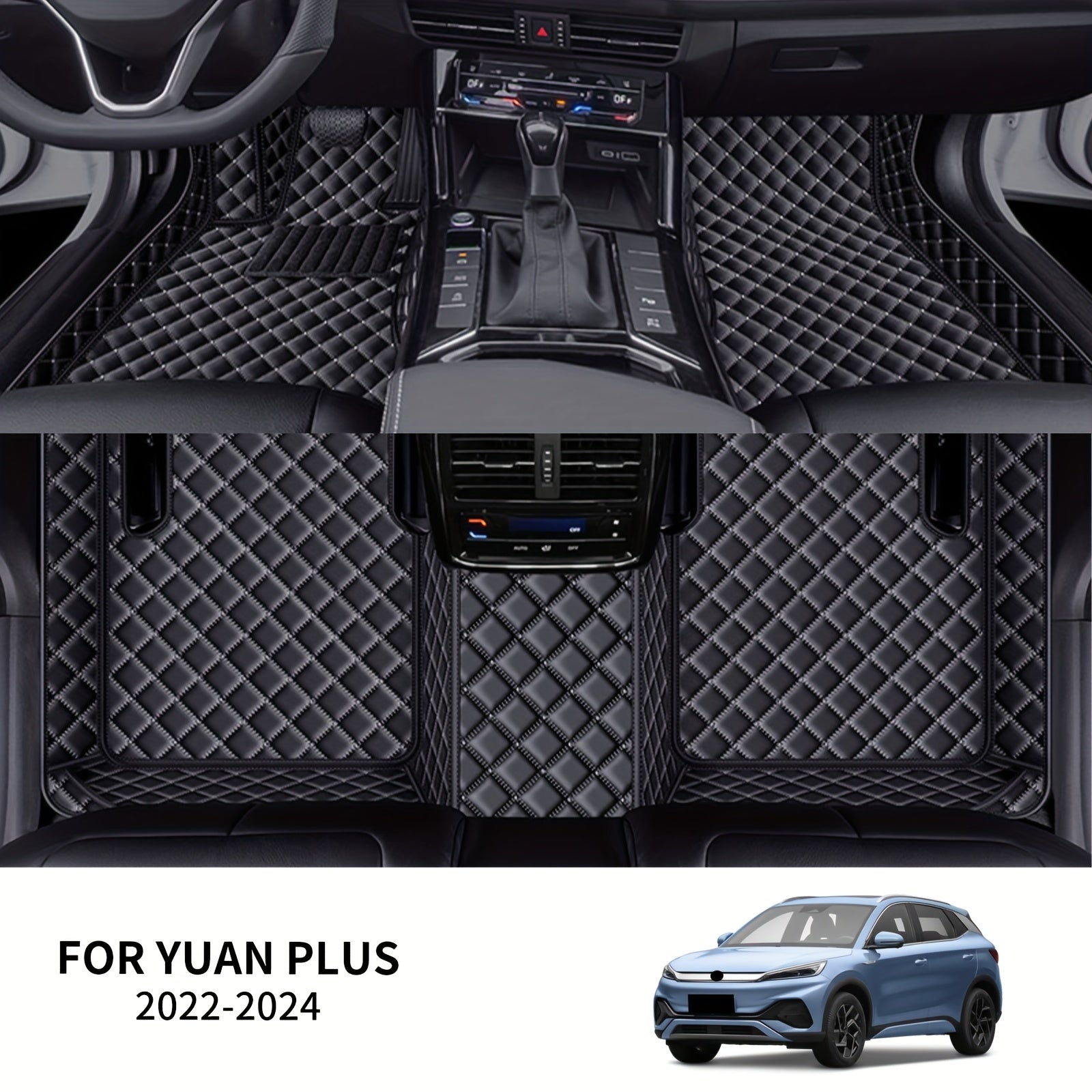 Набор ковриков для автомобиля из искусственной кожи для автомобилей с левым рулем, прочный и легко очищается