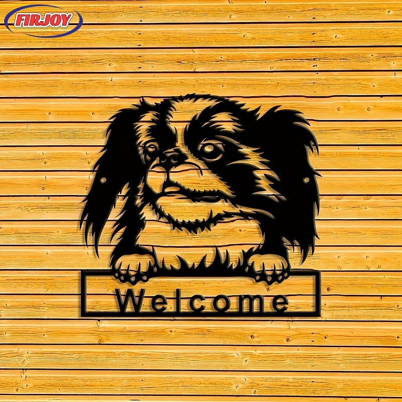 FIRJOY - Bo'sh it dizayni bilan noyob xush kelibsiz eshik belgisini osma, mehmonlarni kutib olish uchun mukammal