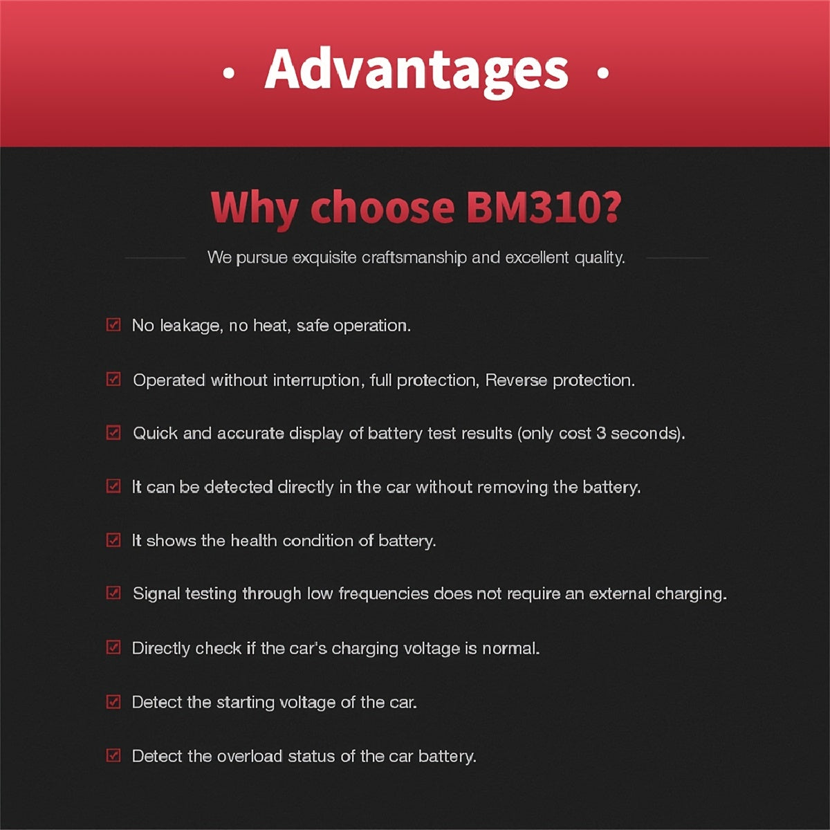 Digital 12V Car Battery Tester Alternator Tester with LED Display for Cars and Motorcycles