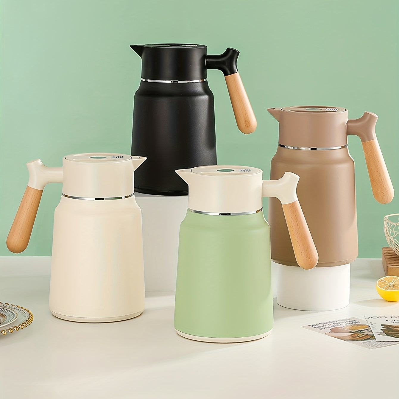 Stainless Steel 1.5L Double-Wall Vacuum Insulated Carafe Hot Water Dispenser