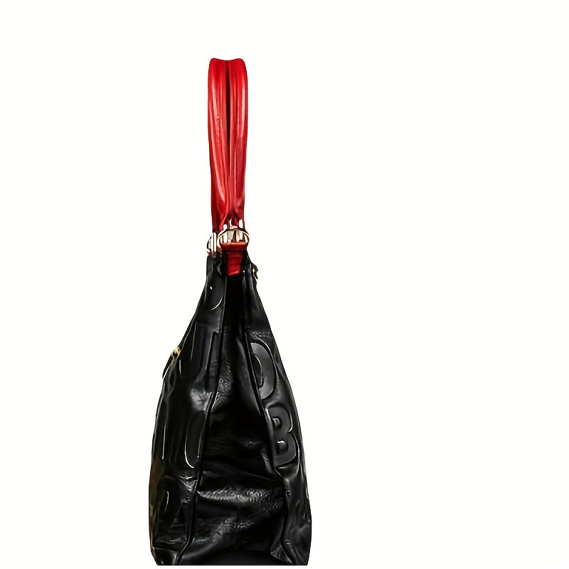 Настоящая кожаная женская сумка через плечо водонепроницаемая на молнии повседневная красная черная