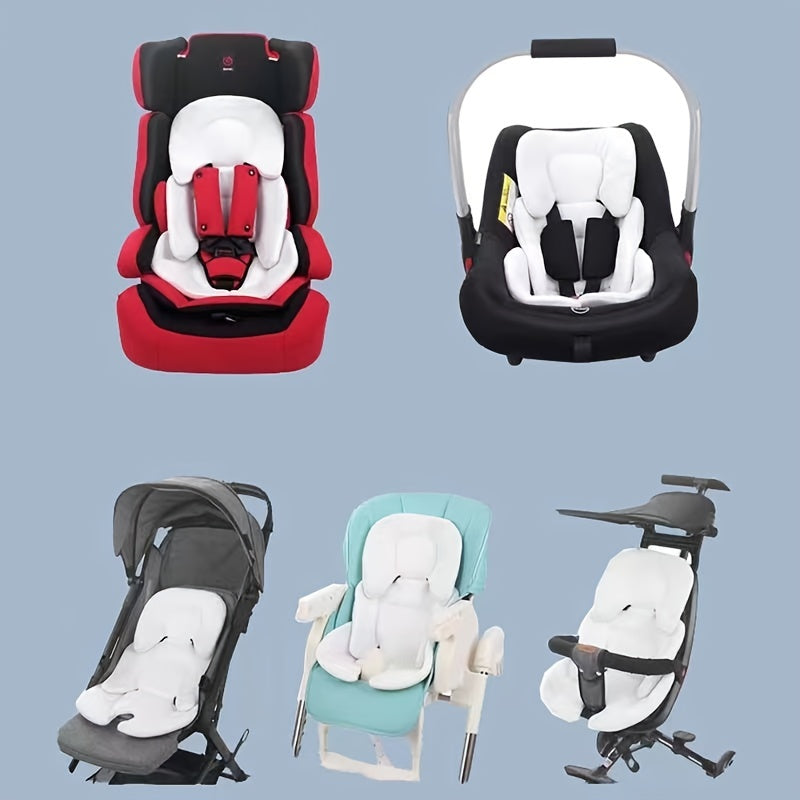 Baby Stroller Seat Cushion Reversible with Safety Inner Pad and Waist Support