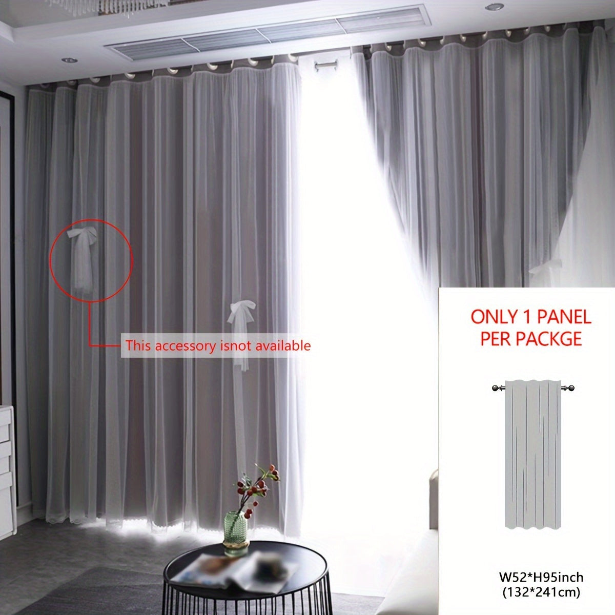 Blackout Curtains Single Panel Black Fabric Modern Simple Noise Reduction for Living Room Bedroom