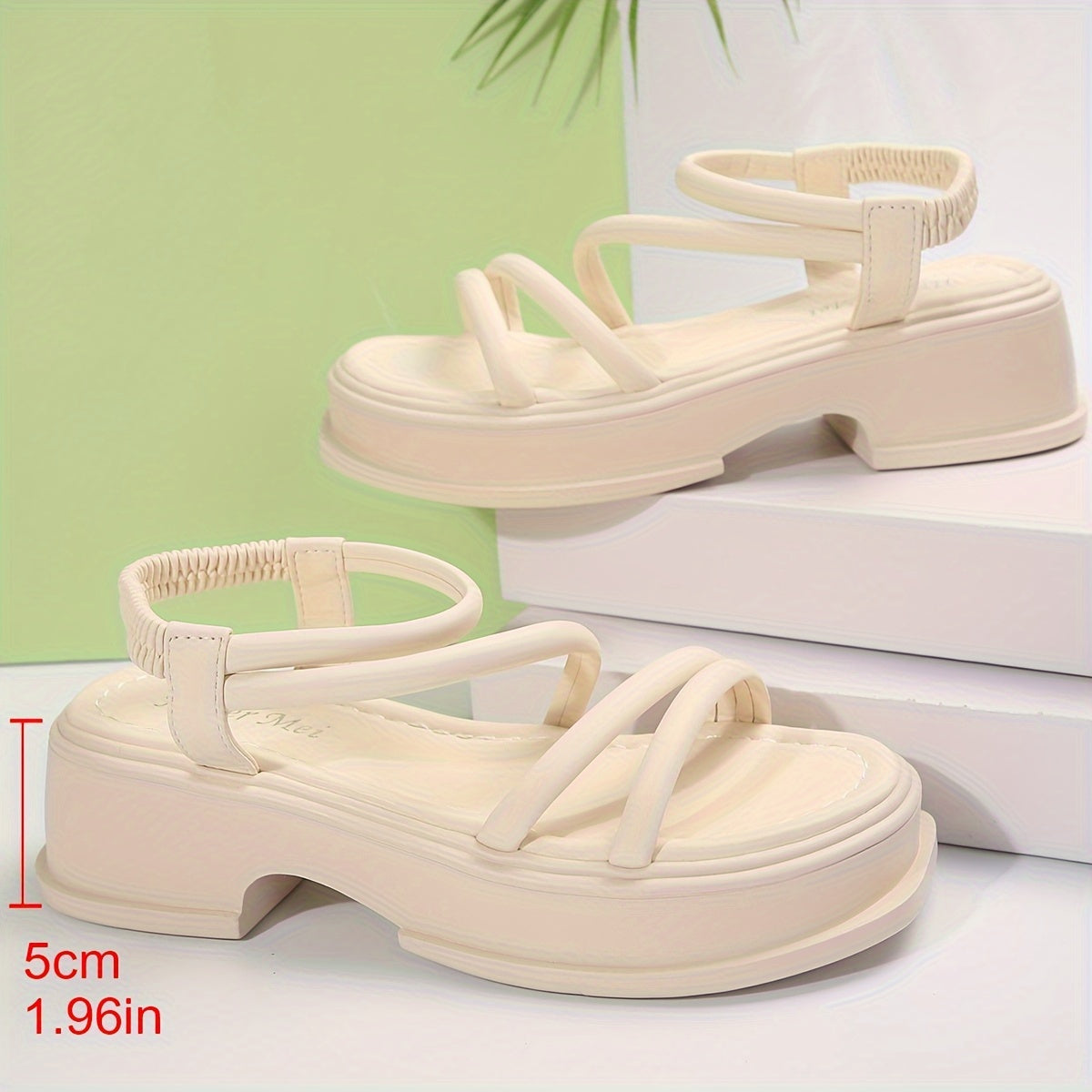 Women's Retro Casual Sandals with Thick Soles Open Toe Platform Heel