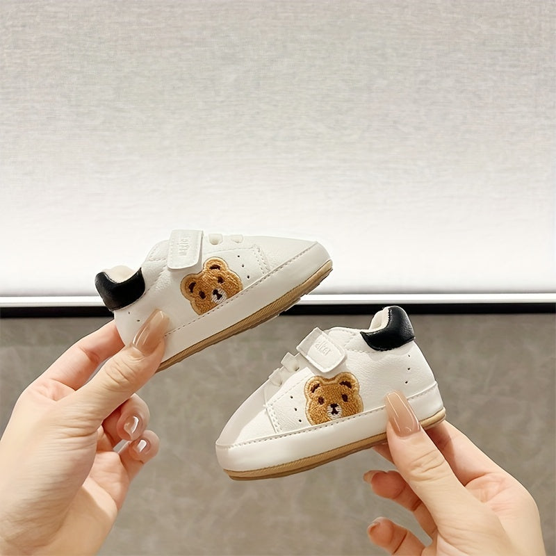 Kids Sneakers for Boys and Girls Non-Slip Comfortable Cartoon Bear Shoes for All Seasons