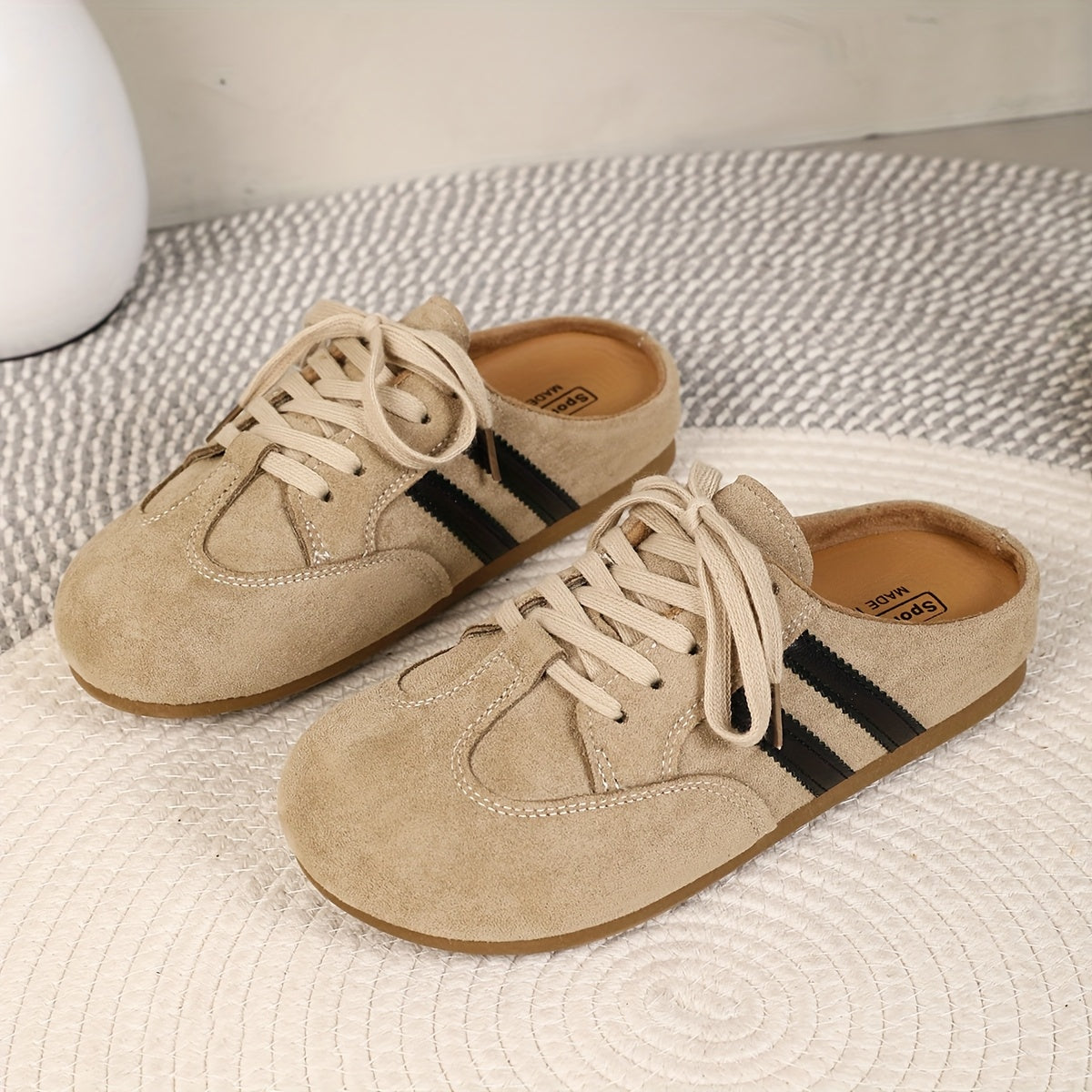 Women's Beige Synthetic Slip-On Sneakers with Cushioned EVA Insole