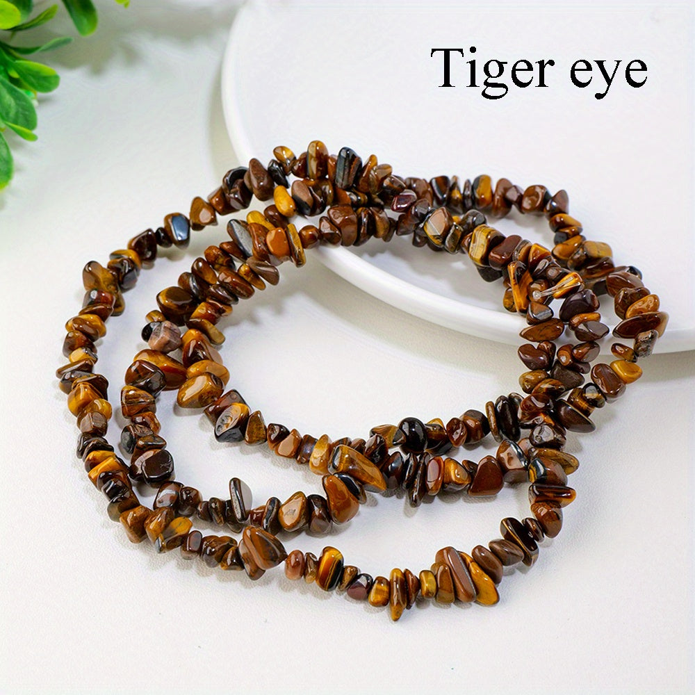 Cuentas de grava de cristal natural de 80cm para hacer joyería DIY, chips de piedras preciosas sueltas