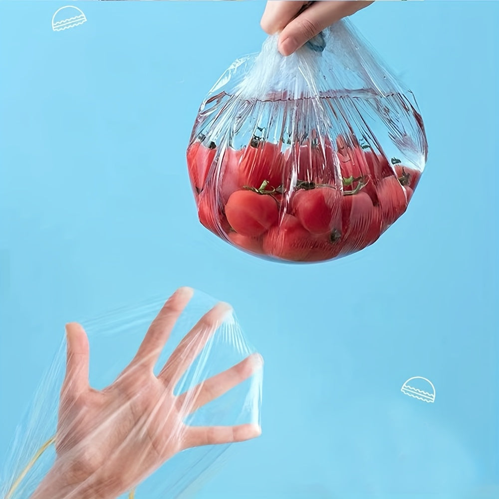 Disposable Plastic Food Storage Bags White Self-Sealing 100 300 500pcs Kitchen Picnic BBQ