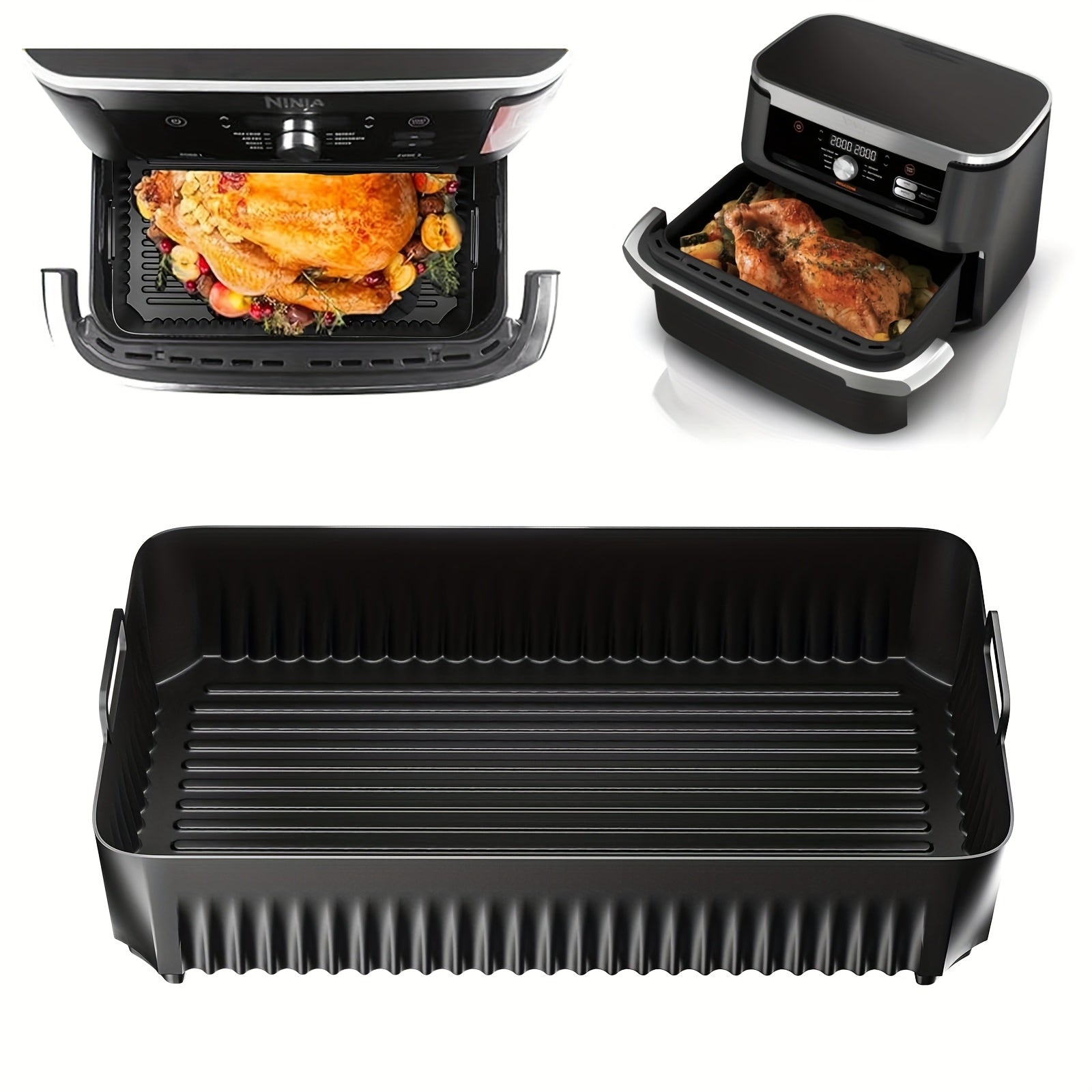 Silicone Air Fryer Liner for 10.4L Large Capacity Ninja AF500UK Accessory Insert