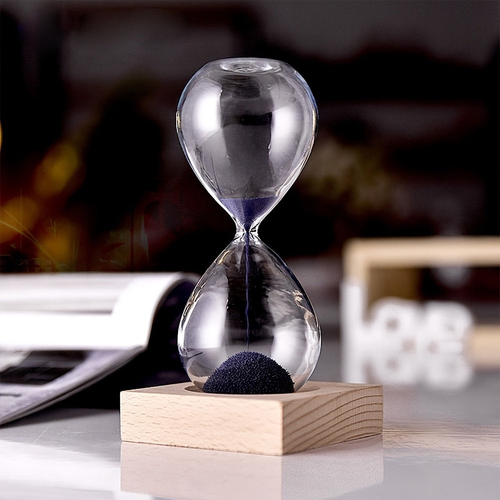 Stol uchun ofis dekoratsiyasi uchun magnitli suv tomchi bilan shisha taymer