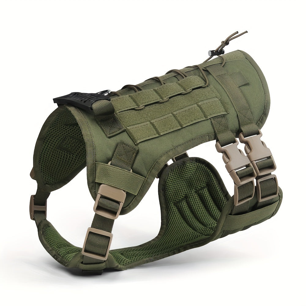 Dog Harness Tactical Chest Strap for Medium and Large Dogs Outdoor Walking Polyester No Battery